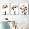 Paintings Nordic Style Modern Transparent Flower A4 Canvas Painting Art Print Poster Picture Home Wall Decoration Simple Decor274N