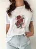 Dames T-shirt Veer Aquarel Trend Schattig Kort Sle Tee Top Damesmode Casual Kleding Fe Zomer Grafisch T-shirt Print T-shirt L24312 L24312