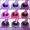 1012PCS Reflective Gel Nail Polish Set Purple Glitter Semi Permanent Hybrid Varnishes Soak Off UV LED For Manicure 240229