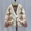 Inverno vison 2023 nova gola de couro completo com estilo chinês bordado casaco de pele feminino 4430