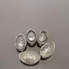 Antik diverse antik vit koppar silverpläterad silver göt sycee fu lu shou xi cai fem uppsättningar silver ingot sycee328n