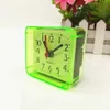 Other Clocks Accessories Beep Clocks Mini Table Mute Clock Square Jelly Color Creative Alarm Clock Small Bed Compact Travel Children Student Desk BedroomL2403