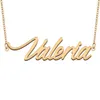 Valeria naam ketting aangepaste naamplaatje hanger voor vrouwen meisjes verjaardagscadeau kinderen beste vrienden sieraden 18k verguld roestvrij staal