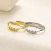 Luxusdesigner Ring 18K Gold plattiert für Frauen Männer Brief Designer Diamant -Strassringe elegante Stil Ring Mode Ringe Hochzeitsfeier Geschenk Schmuck Schmuck