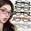 Lunettes de soleil Cadre ovale coréen Ins Sweet Cool Eyewear Trend Brand Lire ordinateur Anti Blue Light Eyeglass Women Femme