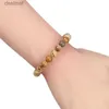 Pulseira com pingente de contas, contas de pedra natural 6/8/10mm, lava vulcânica, contas de olho de tigre, pulseiras elásticas para homens, mulheres, joias, pulsera hombreL24213