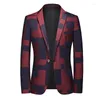 Costumes pour hommes Mode d'affaires Costume de loisirs Manteau de fête décontracté Slim Fit Blazer un bouton 3D imprimé floral peinture Blazers veste