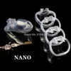 Chastity Cage Lightweight Cock Cage Resin Chastity Devices Male Chastity Cage Adult Sex Toy for Men Click Locked Key 5 Sizes Rings