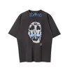 2024er Jahre amerikanische Modemarke Saint Michael Eight Evil Herren-T-Shirts mit Buchstaben-Aufdruck „Old Washed“ und kurzärmelige Damen-T-Shirts 37RF