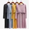 Dresses Maternity Nursing Clothes Dress Up Flip Fashion Nursing Clothes Maternity Clothes Removable Maternity Dress Clothes