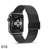 Pulseira Milanese Loop Correa Correias para Apple Watch Ultra 49mm Banda Série 9 8 7 6 SE 5 41mm 45mm 44mm 42mm Pulseira de metal de aço inoxidável de luxo Iwatch 4 3 2 1 38mm 40mm 818DD