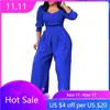 Ethnic Clothing Jumpsuit Women Half Sleeve Romper Wide Leg Solid Africa In Fall Fashion Pants Wholesale Drop