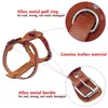 Harnais pour chien en cuir véritable marron 16 -30 poitrine sangles réglables pour l'entraînement à la marche chiens de taille moyenne et grande Pitbull Boxer M212A