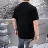 Xinxinbuy Men designer tee t shirt 2024 Emboss Letter Printing Short Sleeve Cotton Women Gray Black White S-2XL