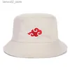 Chapéus de aba larga Chapéus de balde Novo unissex algodão Uchiha Bucket Hat Womens Summer Sunscreen Hat Mens Fedoras Outdoor Fisherman Hat Beach Hat Direct Shipping Q240312