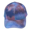 Top kapakları renkli kravat boyası beyzbol şapkası açık güneş kremi hip hop Snapback visor damlası