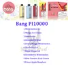 Original BANG PL 10000 Puff Disposable E Cigarettes 1.2ohm Mesh Coil 15ml Pod Battery Rechargeable Electronic Cigs Puff 10K 0% 2% 3% 5% RBG Light Vape Pen