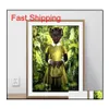 Schilderijen Ruud Van Empel Kunstwerken Staande In Groen Gele Jurk Art Poster Wall Decor Foto's Print Unframe qylcKK packing20102931