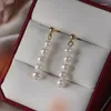 Dangle Earrings Elegant Natural Freshwater Pearl For Women Simple Luxury Jewelry Long Tassel Real Baroque Pearls Drop Earring Aesthetic