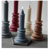 Craft Tools Candlestick Cone Handmade Candle Mold Diy Church Statue Gips levererar Akryl Transparent Mould293f