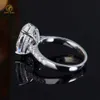 Anpassad solid vitguld 8x12mm 4ct krossad isad oval snitt VVS D Lab Moissanite Diamond Wedding Engagement Ring