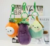 Plush Keychains New plush toy simulation vegetable backpack pendant plush key ring meaning girl heart small accessories