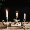 Candle Holders Nordic Antique Bird Candlestick Iron Accessory Retro Holder Sconce Nostalgic Home Decor Gift