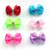 Vestuário para cães 100 pcs Handmade Pet Hair Bows Strass Variedade Lace Ribbon Bow Cães Grooming Acessórios Supplies269x