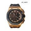 Montre à quartz Athleisure AP Royal Oak Offshore 26401 Machines automatiques Montre de luxe en or rose 18 carats pour hommes