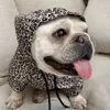 Wasserdichte Hundekleidung Mode Haustier Hund Regenmantel Welpen Katze Hoodie Leopard Kleine Hundejacke Kleidung Heimtierbedarf Französische Bulldogge T200273W