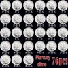 76pcs USA coins 1916-1945 mercury copy coins bright of different ages silver-plated set of coins252E