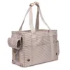 Size40 18 26 cm Waterproof Nylon Stripe Pattern Net Dog Pet Carrying Handbag Large Capacity portable Outdoor Hiking Tote Handle B281D