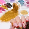 Glitter per unghie 24 colori Set polvere di sabbia di zucchero per unghie Lucido iridescente colorato cromo pigmento polvere cristallo diamante decorazione per manicure