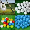 50 datorer Golf Practice Ball Balls Golfing For Training Inhoor Hollow-Out Plastic Colored 240301