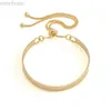 Bangle Adjustable Vintage Smooth Box Chain Bracelet for Women Simple Geometry Versatile Wedding Bracelet Designer Jewelry Bangles ldd240312