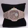 This stainls steel watch embedded with natural diamonds digned specifically for men and featuring VVS clarity diamonds