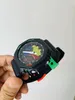 Men's Black Red Face Digital Quartz 2100 Watch Full Full em destaque LED Automatic Hand Raising