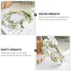 装飾的な花の花輪の装飾飾り飾り式の結婚式の飾りフラワーガールブライドパーティープラスチックミスヘアバンド
