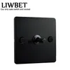 Black Color 1 Gang 2 Way Wall Switch och AC220250V Rostfritt stålpanelens ljusströmbrytare med svart färg TOGGLE T2006052252