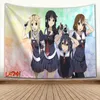Tecknad anime tapestry vägg hängande japan kawaii ny k-on hemfest dekorativ spel foto bakgrund tyg bord