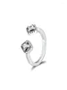 Anelli a grappolo Forme geometriche Autentici gioielli in argento sterling 925