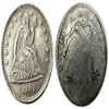 US-Münzen 1891 P O S Seated Liberty Quater Dollar Silber vergoldet Handwerk Kopie Münze Messing Ornamente Heimdekoration Zubehör230u