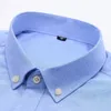 S do 7xl krótkiego rękawu 100% bawełny Oxford Soft Wygodne regularne dopasowanie Plus Size Letni Business Business Dasual Shirts 240301