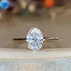 Provence 0.5ct 1ct 1.5ct 2ct Oval Cut Lab Grown Diamond Rings D-vs1 Solitaire Engagement Ring Double Claws