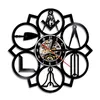 1 -stycken Masonic Mason Vinyl Record Wall Clock Vintage 3D Handgjorda heminredning Klocka Väggkonst LJ201208313T
