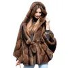 Kadın Mink Coats Kadın Mink Medah Deli Uzun Kürk Matar Bayanlar Kış Giysileri Büyük Boy 6xl 5xl 7xl Taklit Kürk Matarları 211007