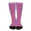 Женские носки, чулки с британским флагом, дизайн с флагами Великобритании, забавные зимние противоскользящие унисекс, велосипедные носки, высокое качество