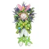 Decorative Flowers Easter Egg Wreath Greenery Leaves For Front Door With Colorful Eggs Indoor Bedroom Home Living Room