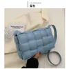 Discount Shops Womens 2024 Autumn/winter New Trendy and Fashionable Weaving Small Square Bag Versatile One Shoulder Crossbody