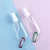 50ML Empty Alcohol Spray Bottle with Key Ring Hook Clear Transparent Plastic Hand Sanitizer Bottles for Travel Lhgua Xeruj
